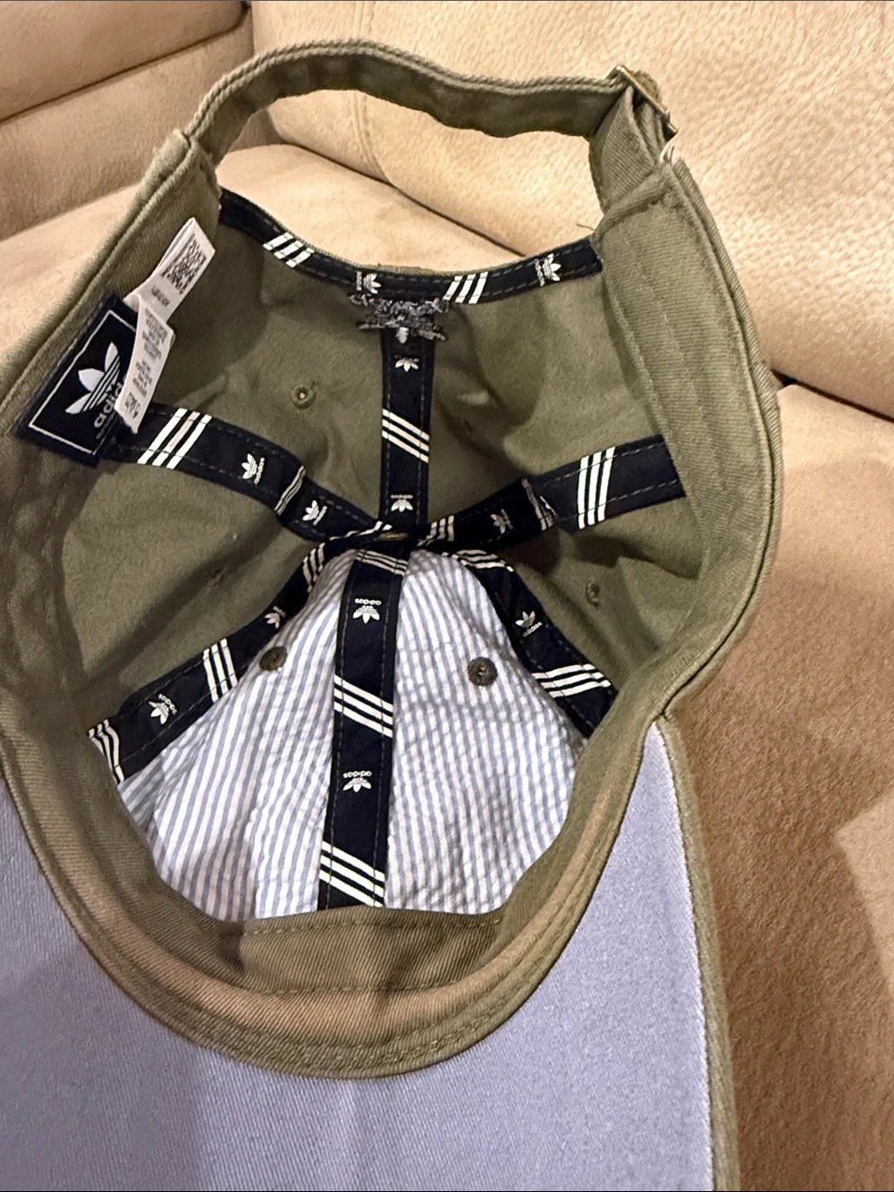 adidas Trefoil Olive Hat with Black Logo